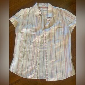 Vintage J Crew Women’s Button Down Short Sleeve Shirt